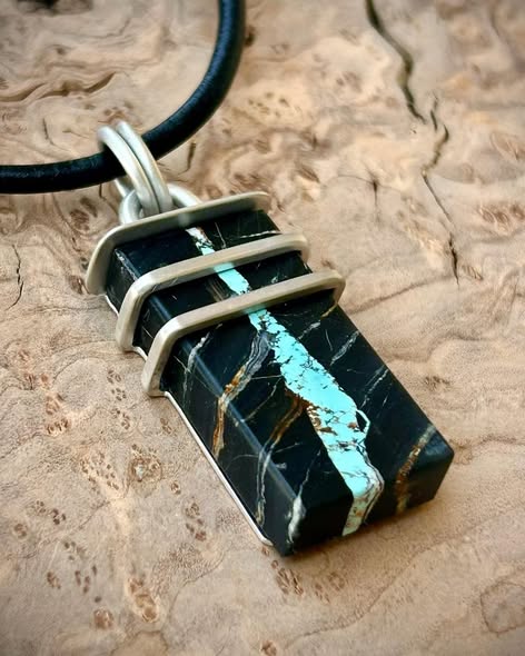 Blackjack turquoise pendant, bespoke