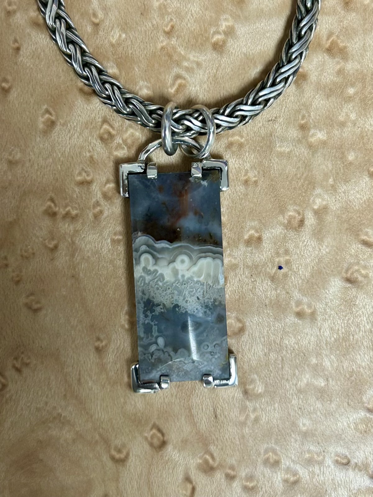 Crazy Lace Agate Pendant